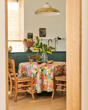 Load image into Gallery viewer, Follow The Sun Yellow Round Tablecloth | Kip &amp; Co