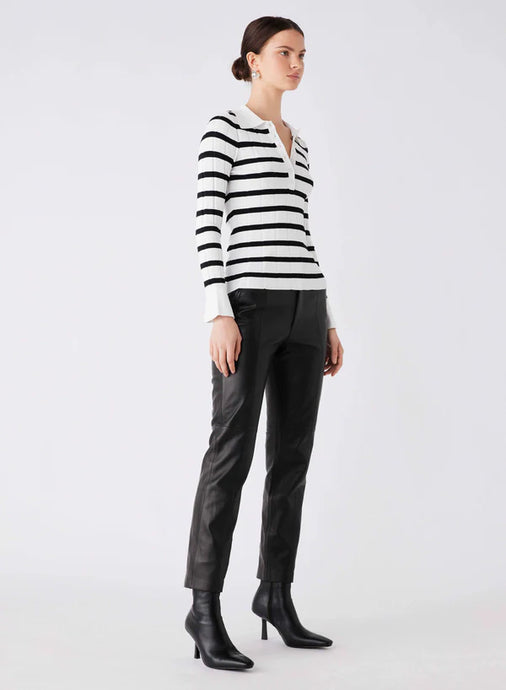 Solo Stripe Sweater White and Black Stripe / Esmaee