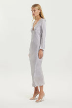 Load image into Gallery viewer, Untamed Bias Tie Up Maxi Dress, Silver | Third Form