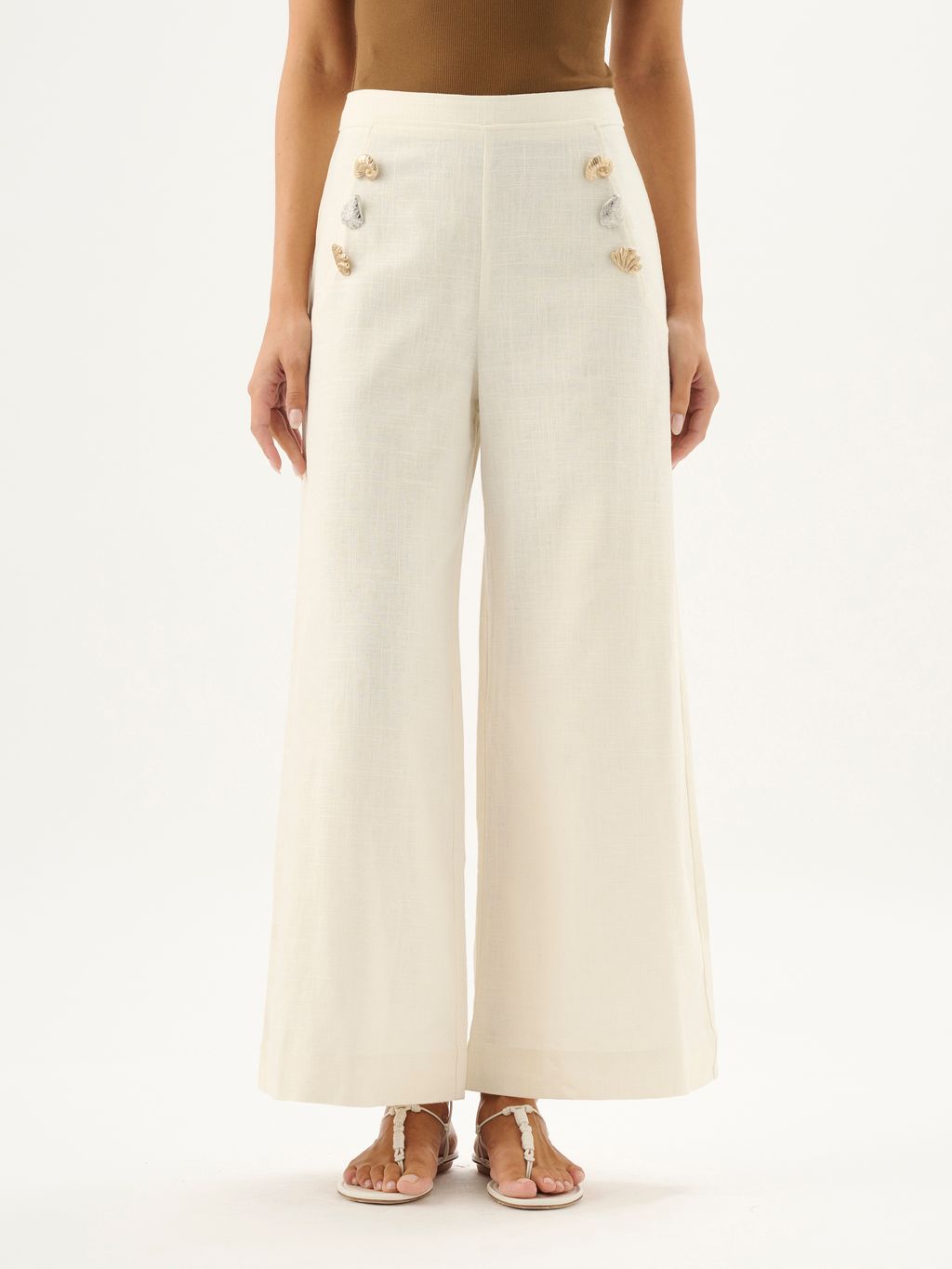 Waverly Pant, Ecru | Roame