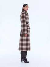 Load image into Gallery viewer, Tessa Wool Blend Coat - Sand Check | Ena Pelly