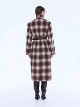 Load image into Gallery viewer, Tessa Wool Blend Coat - Sand Check | Ena Pelly