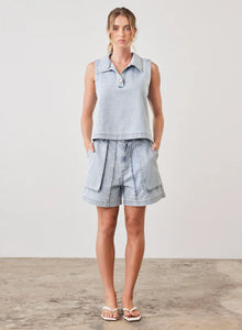 Riptide Denim Top / Esmaee