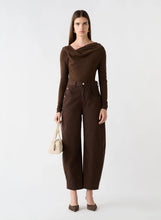 Load image into Gallery viewer, Pinnacle Knit Top Black &amp; Brown / Esmaee