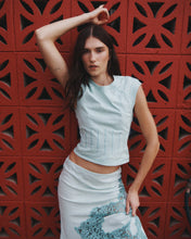 Load image into Gallery viewer, Gigi Topstitch Tee Seafoam / Hansen &amp; Gretel