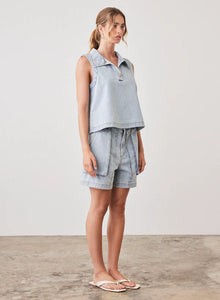Riptide Denim Top / Esmaee