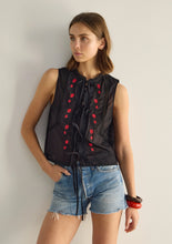 Load image into Gallery viewer, Bellamy Embroidered Blouse Black / Auguste