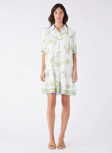 Tranquility Mini Dress, Olive Floral | Esmaee
