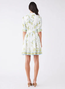 Tranquility Mini Dress, Olive Floral | Esmaee