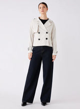 Load image into Gallery viewer, Avenue Cropped Trench Chalk | Esmaee