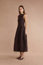 Load image into Gallery viewer, Val Midi Dress Cacao Spot | Lovaan