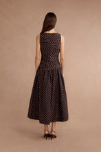 Load image into Gallery viewer, Val Midi Dress Cacao Spot | Lovaan
