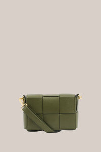 Margot Mini Khaki Leather Woven | Vestirsi