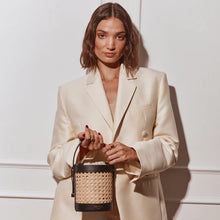 Load image into Gallery viewer, Brittany Black Rattan Bucket Bag | Vestirsi