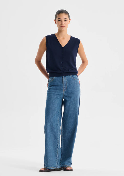 Rhyan Knit Vest Navy / Morrison