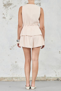 The Linen-Blend Wrap Vest / Friend of Audrey