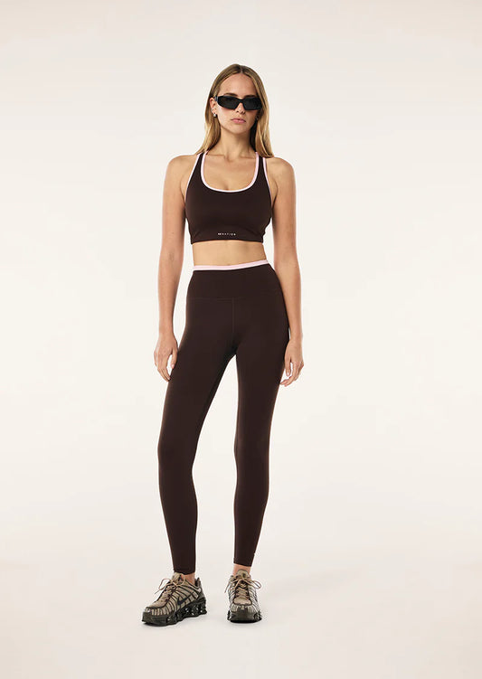 Vita Full Length Legging, Espresso/Chalk Pink | P E Nation
