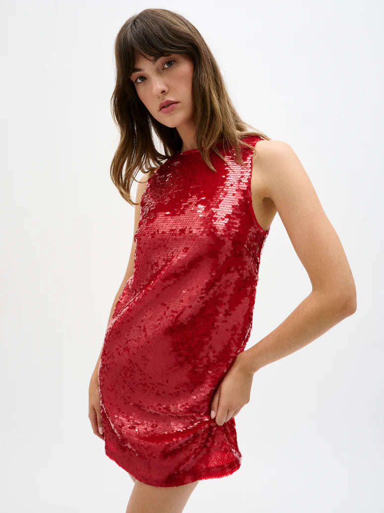 Bobbi Mini Dress, Red | ROAME