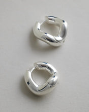 Load image into Gallery viewer, Wabi Sabi Mini Hoops - Silver | Saint Valentine