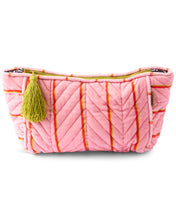 Load image into Gallery viewer, Wategos Soiree Stripe Velvet Toiletry Bag | Kip &amp; Co