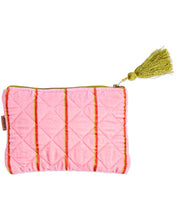 Load image into Gallery viewer, Wategos Soiree Stripe Velvet Cosmetics Purse | Kip &amp; Co