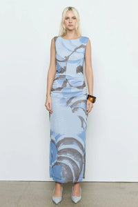 Sleeveless Whirl Mesh Dress | Sovere