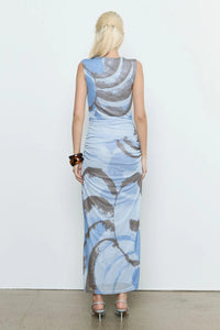 Sleeveless Whirl Mesh Dress | Sovere