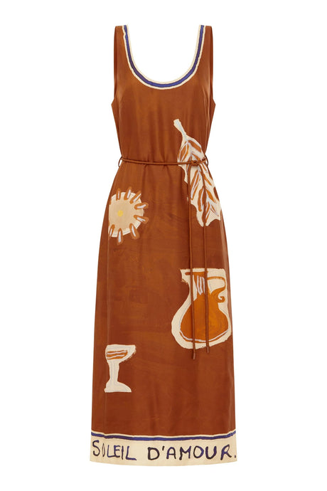 Soleil D'Amour Silk Midi Dress | Alemais