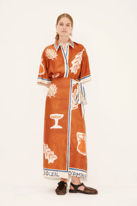 Soleil D'Amour Silk Sarong Skirt | Alemais