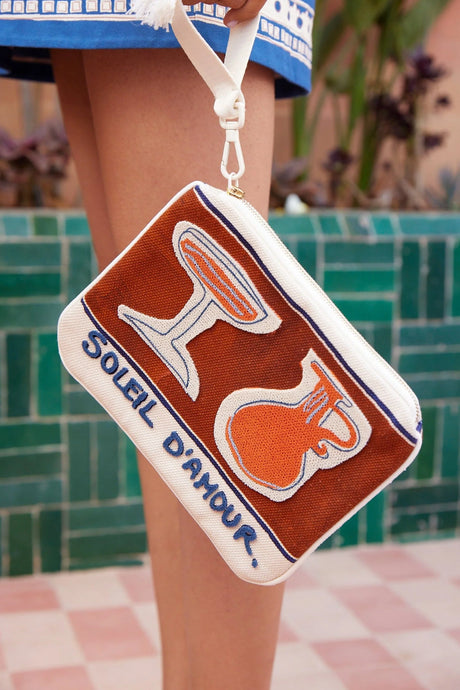 Soleil D'Amour Patch Zip Pouch | Alemais