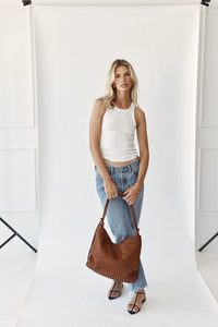Woven Bella Tan 2 in 1 Convertible Backpack Tote | Vestirsi, Pre Order
