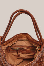 Load image into Gallery viewer, Woven Bella Tan 2 in 1 Convertible Backpack Tote | Vestirsi, Pre Order