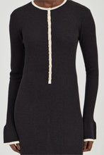 Load image into Gallery viewer, BOUND KNIT LS DRESS | SOOT &amp; SHELL | THIRD FORM