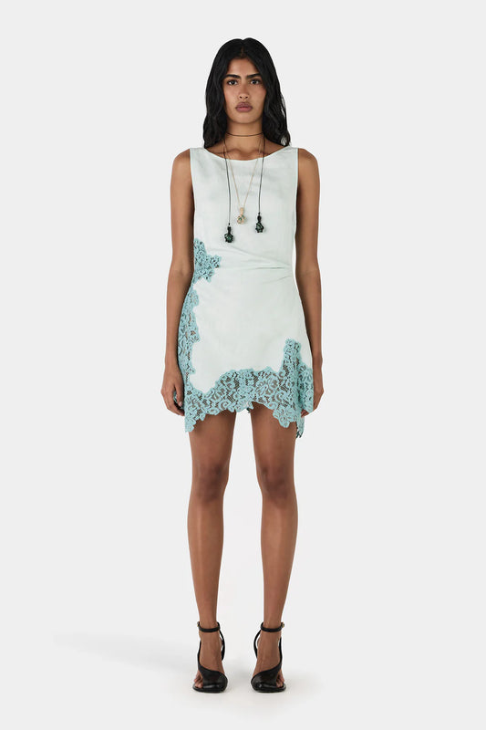 Cleo Mini Dress, Seaspray | Hansen & Gretel