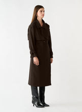 Load image into Gallery viewer, Metro Trench Coat Chocolate / Esmaee