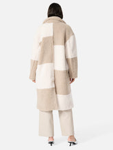 Load image into Gallery viewer, Amber Oversized Teddy Coat Bone/Stone Check / Ena Pelly