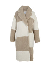 Load image into Gallery viewer, Amber Oversized Teddy Coat Bone/Stone Check / Ena Pelly