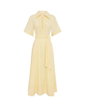 Load image into Gallery viewer, Cutwork Trim Shirt Dress Butter | Iris &amp; Wool