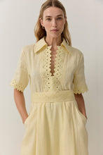 Load image into Gallery viewer, Cutwork Trim Shirt Dress Butter | Iris &amp; Wool