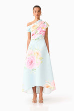 Load image into Gallery viewer, Harper Asymmetrical Gown in Baby Blue Floral | Elliatt