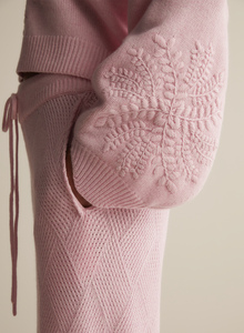 Elizabeth Wool Quilt Knit Pant, Dahlia Marle | Joslin