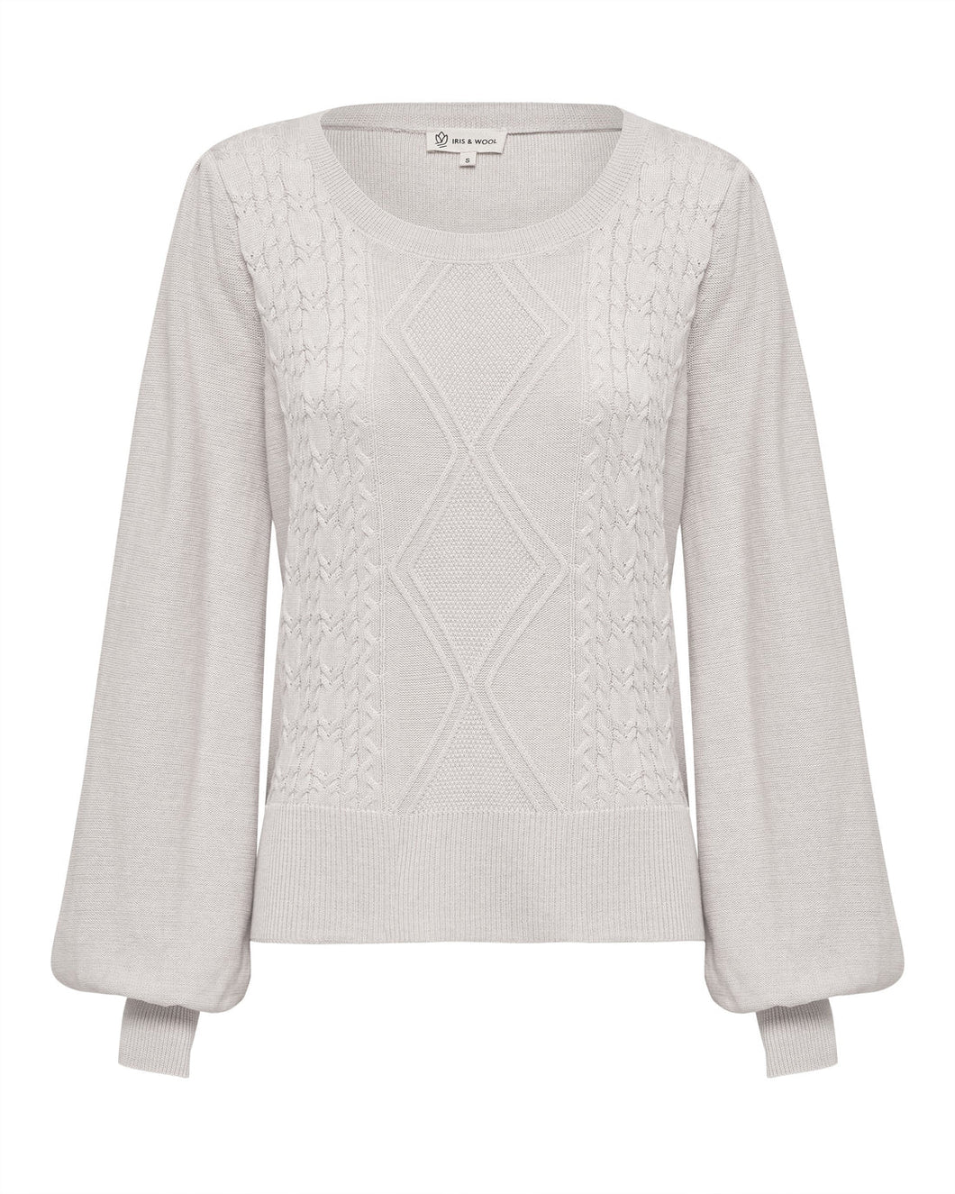 Glenora Cable Crew Top Palomino | Iris & Wool