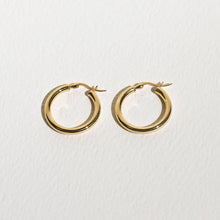 Load image into Gallery viewer, Classic Hoops Medium Gold | Saint Valentine