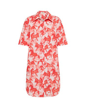 Load image into Gallery viewer, Horse Print Shirt Dress Persimon | Iris &amp; Wool