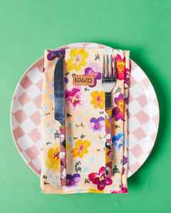 Pansy Linen 4P Napkin Set | Kip & Co