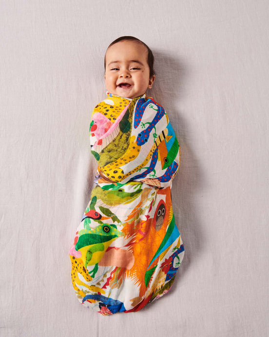 All Creatures Great & Small Bamboo Swaddle | KIP & CO