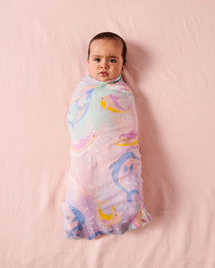 Dolphin Magic Bamboo Swaddle | KIP & CO