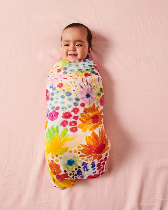 Field of Dreams in Colour Bamboo Swaddle | Kip & Co