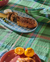 Load image into Gallery viewer, Jewel of the Nile tartan Linen tablecloth / Kip &amp; Co