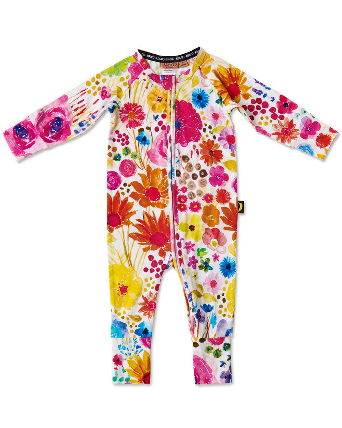 Field of Dreams Long Sleeve Zip Romper | KIP & CO